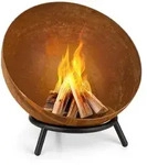 Blumfeldt Fireball Rust Feuerschale 60 cm &Oslash; kippbare Rost-Finish Rost Rost