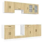 vidaXL 8-tlg. K&uuml;chenschrank-Set Kalmar Sonoma-Eiche Holzwerkstoff