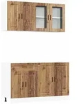 vidaXL 4-tlg. K&uuml;chenschrank-Set Porto Altholz-Optik Holzwerkstoff