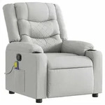 vidaXL Massagesessel Wolkengrau Stoff