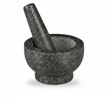 Relaxdays Granit M&ouml;rser mit St&ouml;&szlig;el, robust & langlebig, Gew&uuml;rze, Kr&auml;uter,
