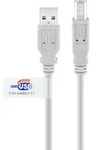Goobay 50832 USB 2.0 Hi-Speed Kabel mit USB Zertifikat, Grau, 3 m - USB...