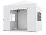 COSTWAY Pavillon 3x3 m, Faltpavillon, abnehmbare Seitenw&auml;nde & 4 Sands&auml;cke,
