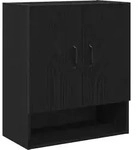 vidaXL Wandschrank Schwarz Eichen-Optik 60 x 30 x 70 cm Holzwerkstoff