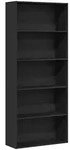 vidaXL B&uuml;cherregal Schwarz Eichen-Optik 80x30x189 cm Holzwerkstoff