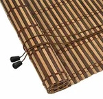 vidaXL Rollo mit Vorh&auml;ngen Braun 100 x 160 cm Bambus