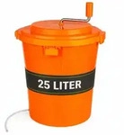 Muvell Salatschleuder | 25 Liter | gesch&uuml;tzter Antrieb & Hebelbremse | 44 cm