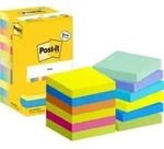 Post-it Energetic Haftnotizen Quadratisch 76 x 76 mm Blanko Farbig Sortiert