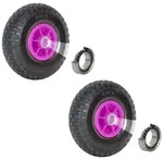 Baumarktplus 2x Sackkarrenrad Luftrad 260x85 mm 3.00-4 60 mm versetze Nabe &Oslash;...