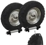 Baumarktplus 2x Schubkarrenrad pannensicher Vollgummi 4.80/4.00-8 grau/schwarz +
