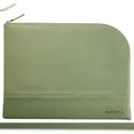 Rhodiarama Etui aus Kunstleder mit Rei&szlig;verschluss, 21x28 cm - Salbeigr&uuml;n...