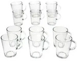 Ritzenhoff Coredo 12x Teegl&auml;ser mit Henkel 250ml H10,5cm Trink-Glas klar Kaffee