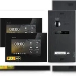 HD Video T&uuml;rsprechanlage mit Smartphone App f&uuml;r 1 Familienhaus, 2x Monitor,...