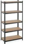 Relaxdays Schwerlastregal, 5 Ebenen, HBT 180x90x45 cm, 875 kg Tragkraft, Lagerregal,