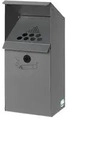 PROREGAL Gro&szlig;volumiger Wandascher mit Schutzdach | 3,7 Liter, HxBxT 41x18x15cm 