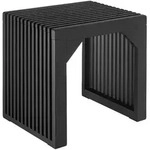 TecTake GmbH tectake 1 Hocker RIBB, Bambus en Lamellenoptik, 45x35x43 cm, lackiert,
