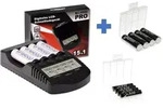 XCell BC-4000 Pro Akku & USB Ladeger&auml;t + 4x AAA 930mAh + 4x 2550mAh Akkus + 2...