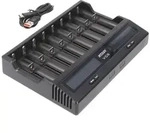 Xtar 8fach Schnell-Ladeger&auml;t f&uuml;r 1-8 Li-Ion 3,6 und 3,7V Akku, Ladestrom max....
