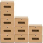 BigDean 10er Boxen-Set mit Schublade & Sichtfenster - Pappkarton aus...