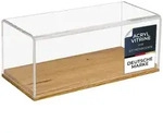Acryl Vitrine mit Holzsockel f&uuml;r Modellautos, HMF 46872, 27 x 12 x 11 cm