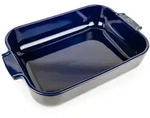 PEUGEOT Keramik Auflaufform APPOLIA 36cm Rechteckig Blau Ofen Sp&uuml;lmaschinenfest