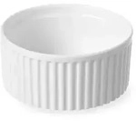 Hendi 1x Auflauff&ouml;rmchen geriffelt, wei&szlig;, Porzellan &Oslash; 12 cm