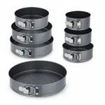 Relaxdays Springform Set, 7-tlg., runde Backformen, &Oslash; 14/16/18/20/24/26/28 cm,