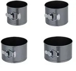 Relaxdays Springform Set, 4-teilig, &Oslash; 12, 14, 16, 18 cm, Carbonstahl,