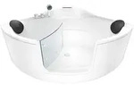 AcquaVapore Pool Badewanne Eckwanne Wanne S60-EH 140x140cm mit T&uuml;r Walk-in-Pool