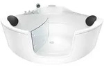 AcquaVapore Pool Badewanne Eckwanne Wanne S60-TH 140x140cm mit T&uuml;r Walk-in-Pool
