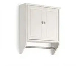 Relaxdays H&auml;ngeschrank Bad, 2 F&auml;cher, Handtuchstange, HxBxT: 55 x 48 x 16 cm,