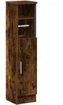 vidaXL Badezimmerschrank mit Rollenhalter R&auml;uchereiche 20,5x22x90 cm
