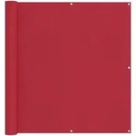 vidaXL Balkonsichtschutz 110 x 700 cm Oxford-Stoff Rechteckig Rot