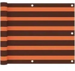 vidaXL Balkonschirm Orange und Braun 75x600 cm Oxford-Stoff Urbano Terrace Model