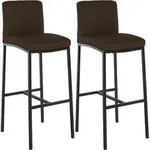 CLP 2er Set Barhocker Freeport braun/Stoff