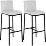 CLP 2er Set Barhocker Freeport wei&szlig;/Kunstleder