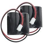 AccuCell 2 St&uuml;ck Ersatzbatterie passend f&uuml;r ABUS FU2986, FU8220, FU8222, Secvest