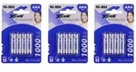 12x XCell Micro Akku Ni-MH 1,2V 1000mAh AAA im 4er Blister