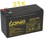 21x Kung Long WP7,2-12A F2 AGM-Akkus 12V 7,2Ah &ndash; passend f&uuml;r Benning Enertronic S