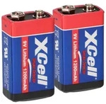 2x XCell Lithium 9V Block Batterie 1200mAh f&uuml;r Rauchmelder - passend f&uuml;r
