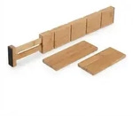 Relaxdays Schubladentrenner, 13-tlg. Set, verstellbare L&auml;nge von 34 bis 43,5 cm,