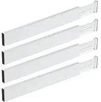 Relaxdays Schubladentrenner, 4er Set Ladentrenner, verstellbar von 46 bis 56 cm,