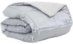 vidaXL Sommerdecke Silber 200 x 135 cm Satin und Mikrofaser