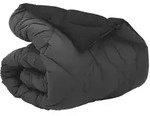 vidaXL Winterbettdecke Schwarz und Anthrazit 200 x 135 cm Mikrofaser