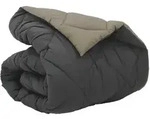 vidaXL Winterbettdecke Hellgrau und Anthrazit 200 x 135 cm Mikrofaser