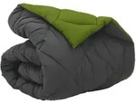 vidaXL Winterbettdecke Gr&uuml;n und Anthrazit 200 x 135 cm Mikrofaser