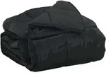 vidaXL Sommerdecke Schwarz 200 x 135 cm Satin und Mikrofaser