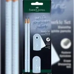 FABER-CASTELL Faber Castell Bleistiftset Sparkle 2 Bleist B Rad+Sp blue