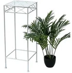 DanDiBo Blumenhocker Wei&szlig; Metall Eckig 70 cm Blumenst&auml;nder 96314 L...