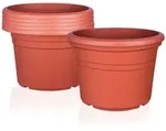 BigDean 6x Blumentopf &Oslash; 35 cm Farbe Terrakotta Kunststoff Pflanztopf...